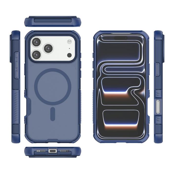 Bild 5, iPhone 17 Pro Max Skal MagSafe Shockproof Hybrid Blå