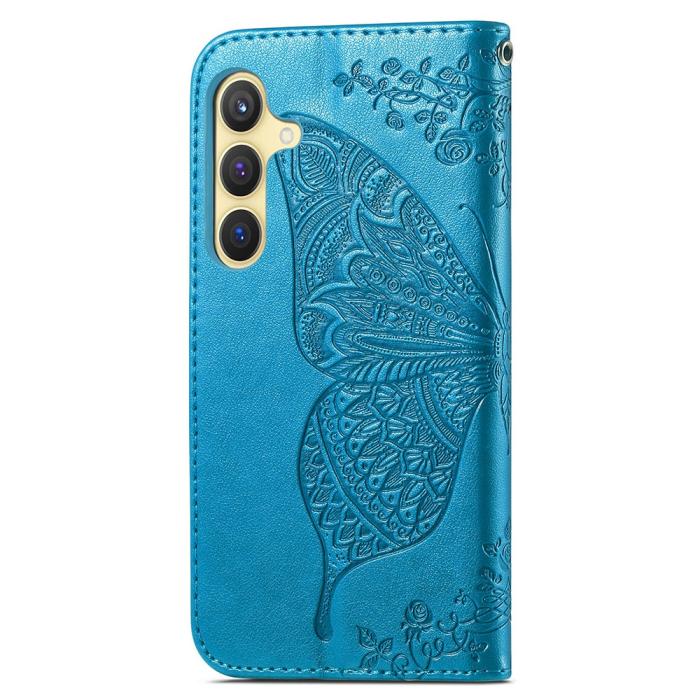 Bild 4, Samsung Galaxy S24 Plus Fodral Big Butterfly Blå