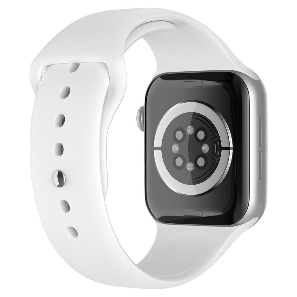 Apple Watch 42/44/45/49 mm Silikon Armband (M/L) Vit