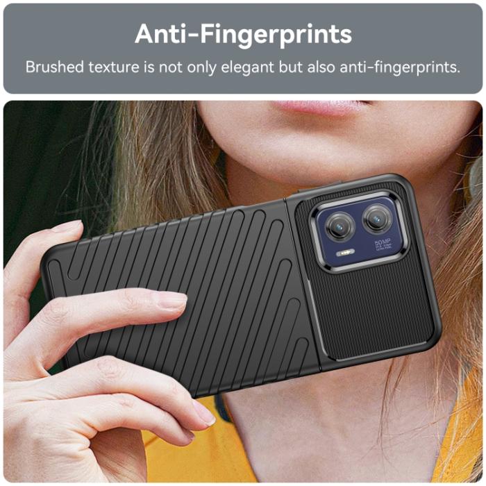 Bild 4, Motorola Moto G73 5G Skal Twill Textur Svart