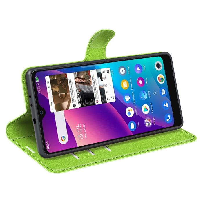 Bild 5, TCL 305 (2022) Fodral Litchi Läder Grön