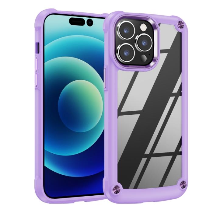 Bild 1, iPhone 15 Pro Skal Shockproof Armor Hybrid Lila