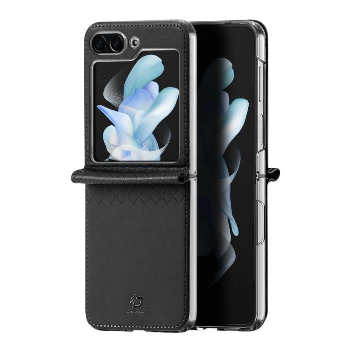 Bild 2, DUX DUCIS Galaxy Z Flip 5 Skal Bril PU-Läder Svart