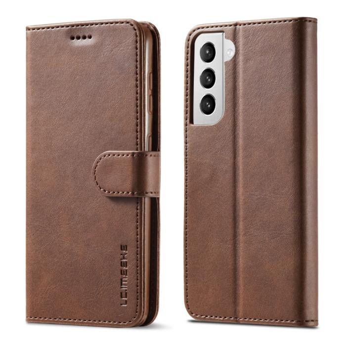 Bild 4, Samsung Galaxy S21 Plus - LC.IMEEKE Läder Fodral - Brun