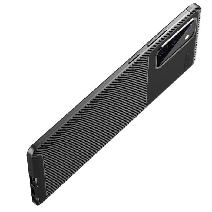 Bild 4, Samsung Galaxy Note 20 - Kolfiber Textur Skal - Svart
