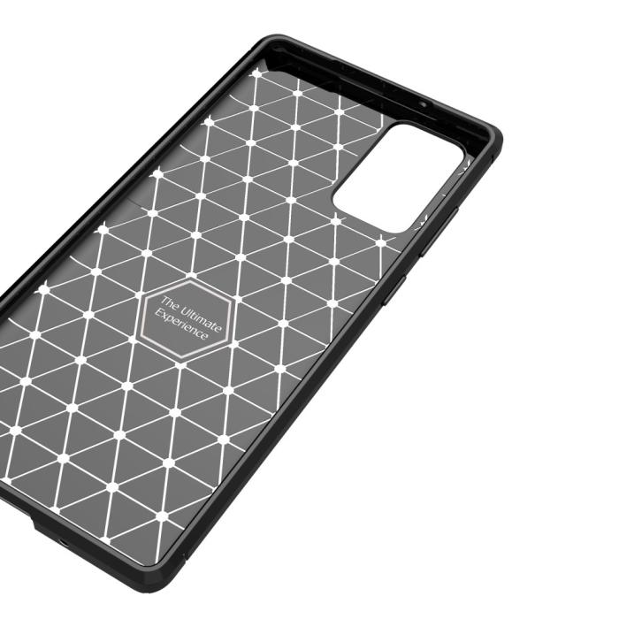 Bild 5, Samsung Galaxy Note 20 - Kolfiber Textur Skal - Svart