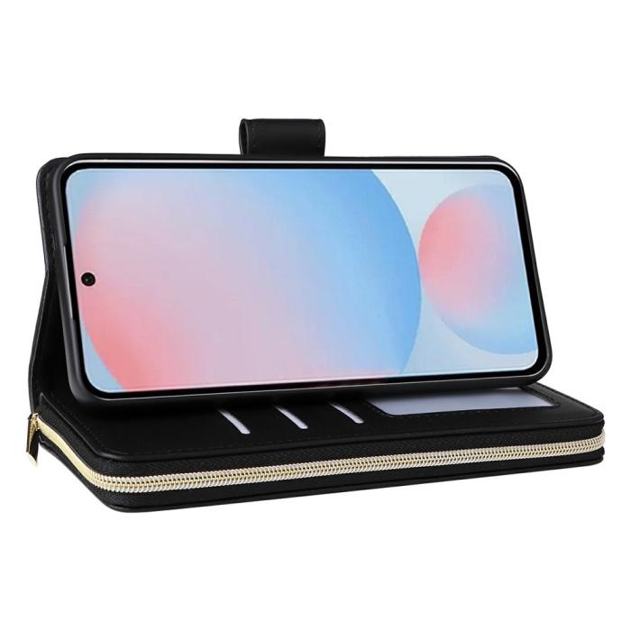 Bild 3, Samsung Galaxy A27 5G Fodral Läder Multifunktionellt Svart