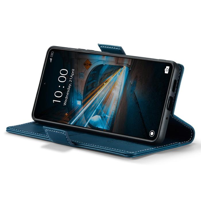 Bild 4, CASEME Xiaomi 14 Fodral RFID Litchi Läder Blå