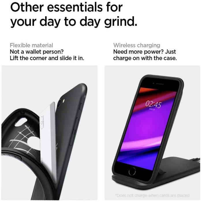 Bild 3, Spigen iPhone SE 2020/2022 Skal Rugged Armor Svart