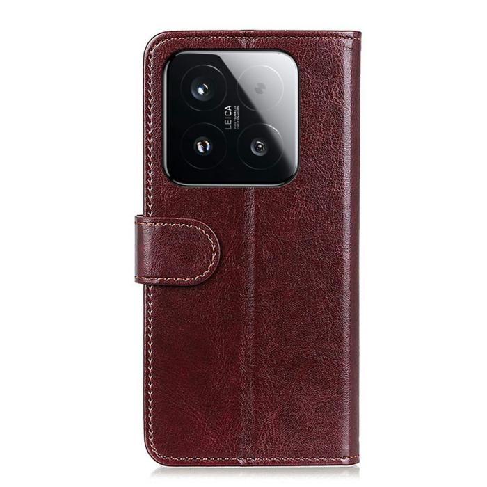 Bild 6, Xiaomi 15T Fodral Crazy Horse Läder Brun