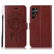 Samsung Galaxy S22 Ultra Fodral Owl Dreamcatcher Brun