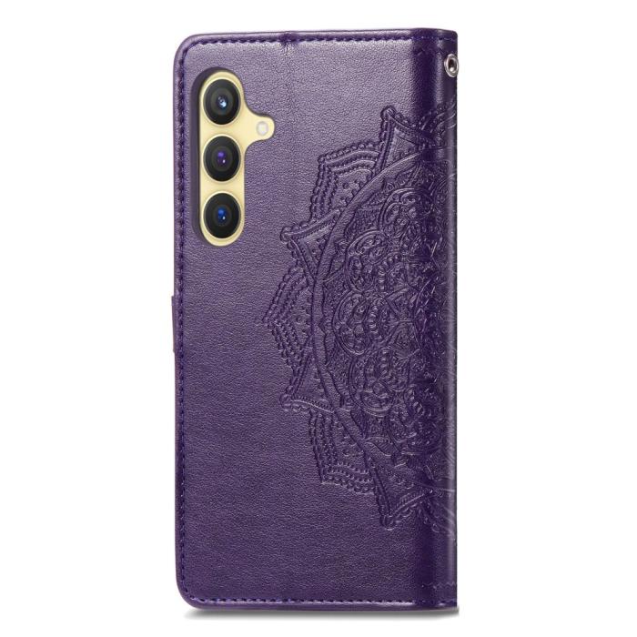 Bild 6, Samsung Galaxy S24 Fodral Mandala Tryck Lila