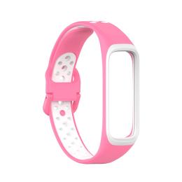 Samsung Galaxy Fit 2 SM-R220 Armband Ihåligt Silikon Rosa/Vit