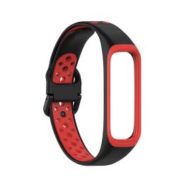 Samsung Galaxy Fit 2 SM-R220 Armband Ihåligt Silikon Svart/Röd