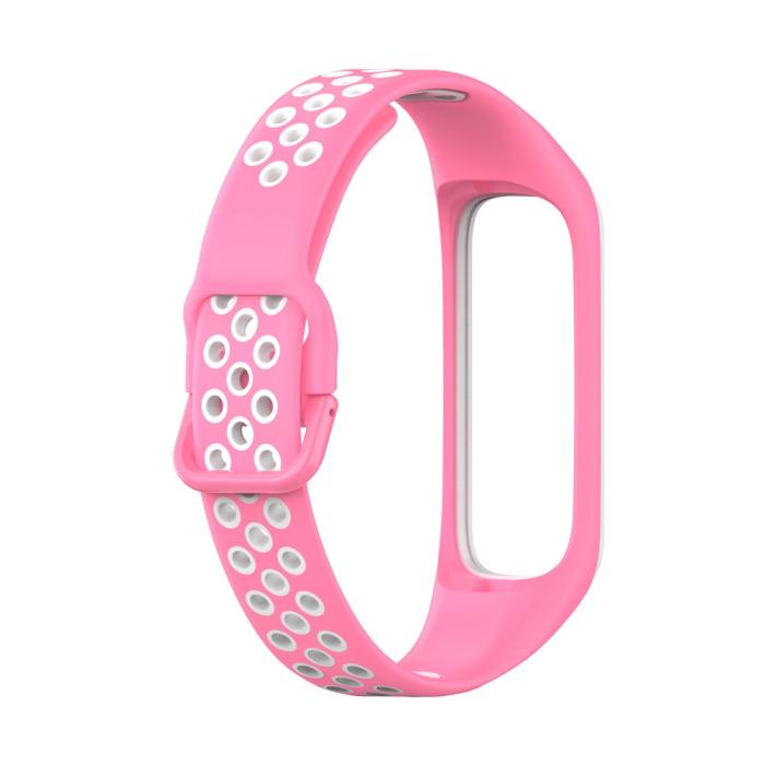 Bild 3, Samsung Galaxy Fit 2 SM-R220 Armband Ihåligt Silikon Rosa/Vit