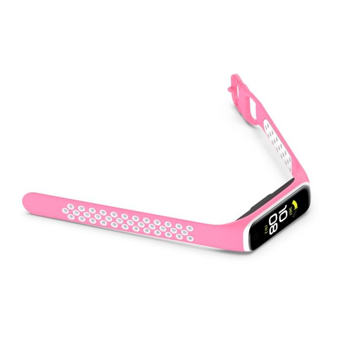 Bild 5, Samsung Galaxy Fit 2 SM-R220 Armband Ihåligt Silikon Rosa/Vit