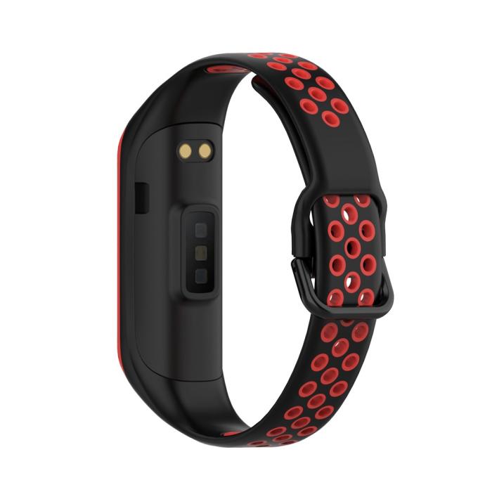 Bild 2, Samsung Galaxy Fit 2 SM-R220 Armband Ihåligt Silikon Svart/Röd