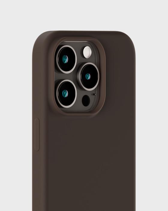Bild 4, holdit iPhone 15 Pro Mobilskal Silikon Chocolate