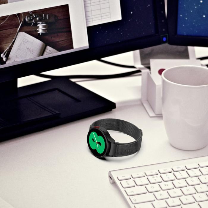 Bild 6, Tech-Protect Milanese Loop Metall Armband Galaxy Watch 4/5/5 Pro/6/7/FE Svart
