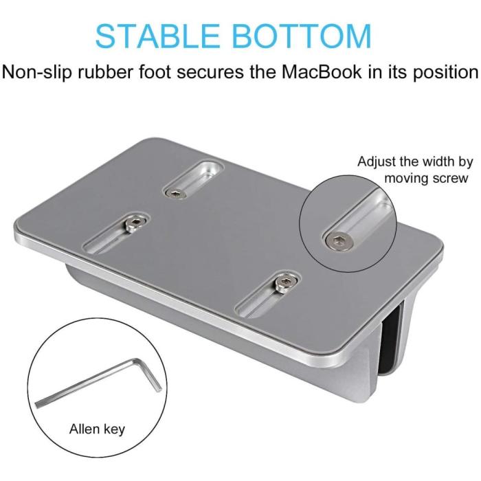 Bild 5, Universal Vertikal Aluminium Laptop Stativ Silver