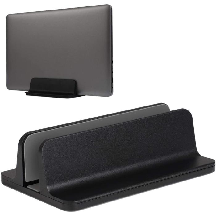 Bild 1, Universal Vertikal Aluminium Laptop Stativ Svart