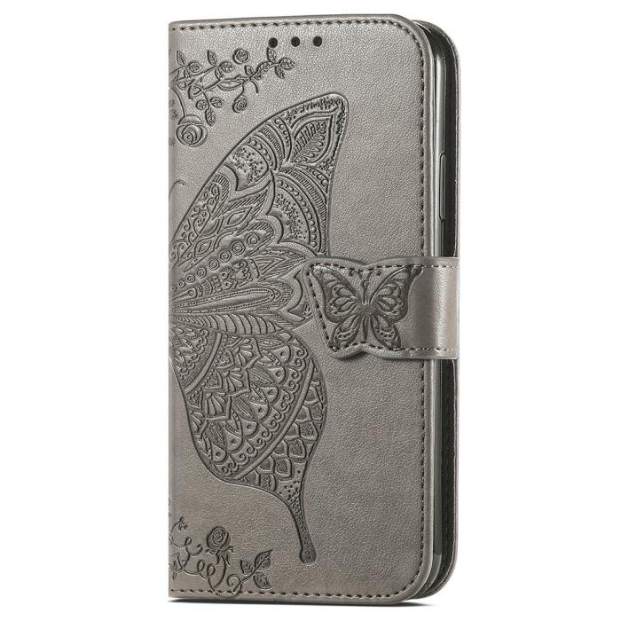 Bild 5, Samsung Galaxy S24 Plus Fodral Big Butterfly Grå