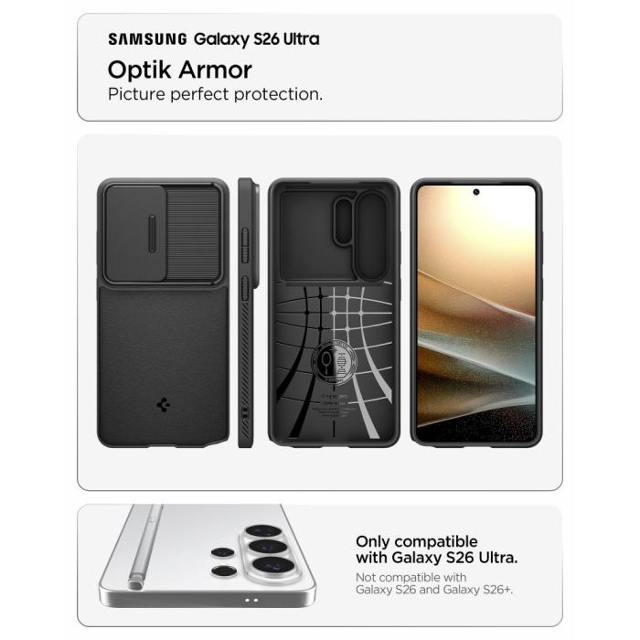 Bild 5, Spigen Samsung Galaxy S26 Ultra Skal Optik Armor Svart