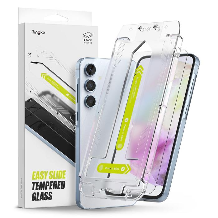 Bild 1, Ringke Galaxy A35 5G 2-PACK Easy Slide Skärmskydd Härdat Glas