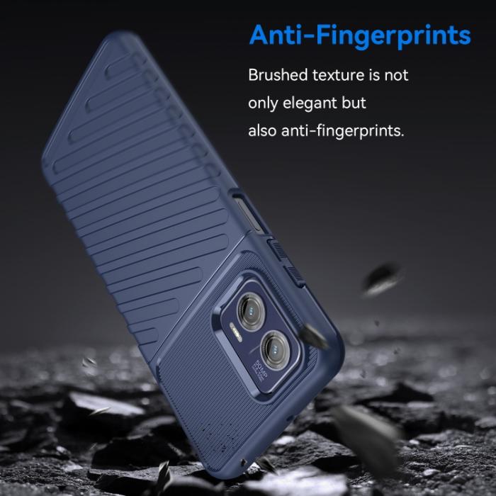 Bild 2, Motorola Moto G73 5G Skal Twill Textur Blå