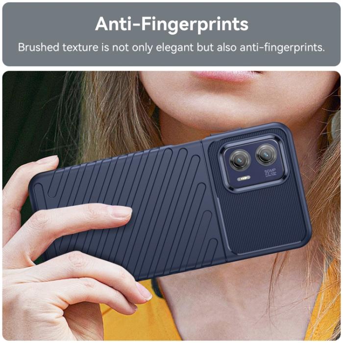 Bild 4, Motorola Moto G73 5G Skal Twill Textur Blå