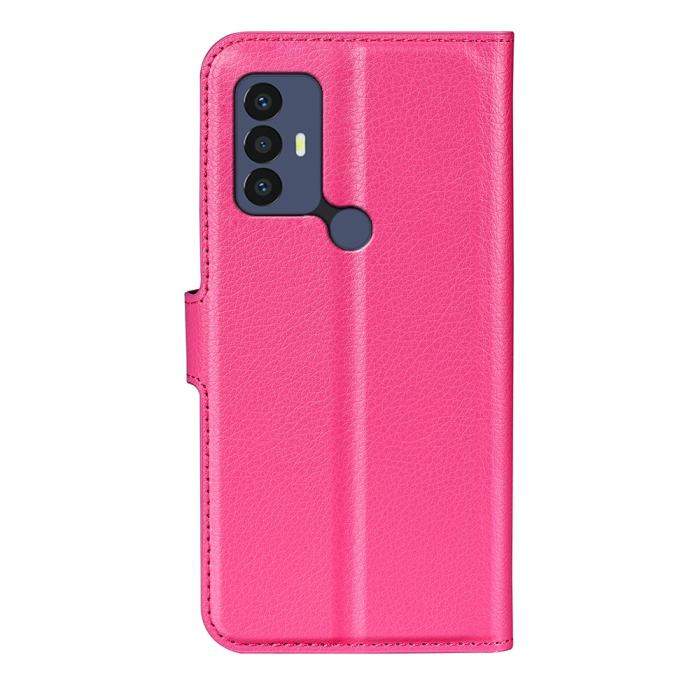 Bild 3, TCL 305 (2022) Fodral Litchi Läder Rosa