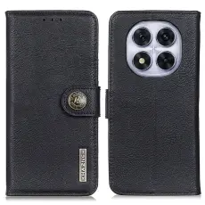 KHAZNEH Redmi Note 14 Pro/Pro Plus 5G Fodral L&auml;der Svart