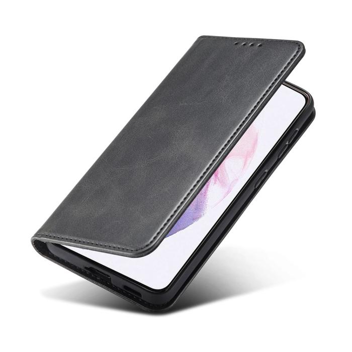 Bild 3, Samsung Galaxy S21 Plus - Läder Flip Fodral - Svart