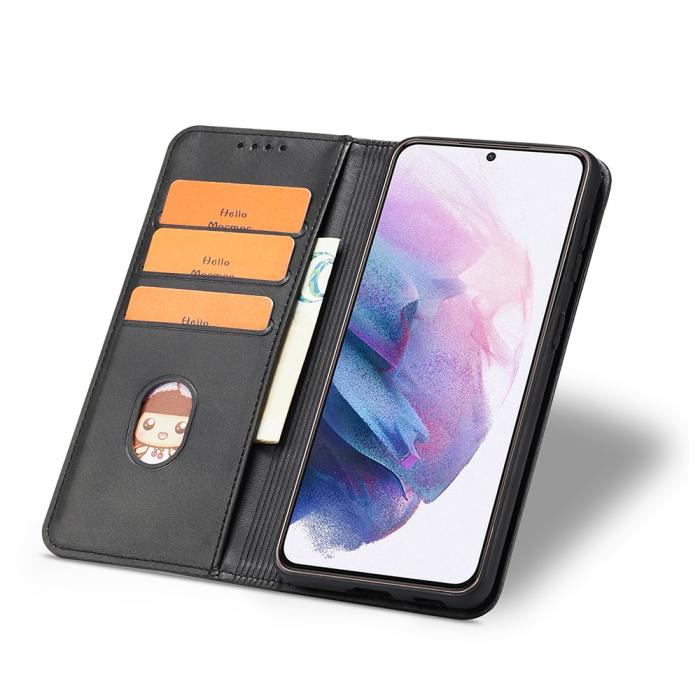 Bild 4, Samsung Galaxy S21 Plus - Läder Flip Fodral - Svart