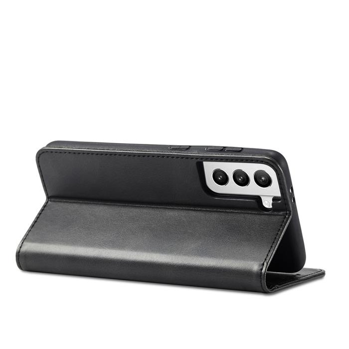 Bild 5, Samsung Galaxy S21 Plus - Läder Flip Fodral - Svart