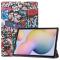 Samsung Galaxy Tab S7 Plus / Tab S8 Plus - Tri-Fold Fodral - Grafitti