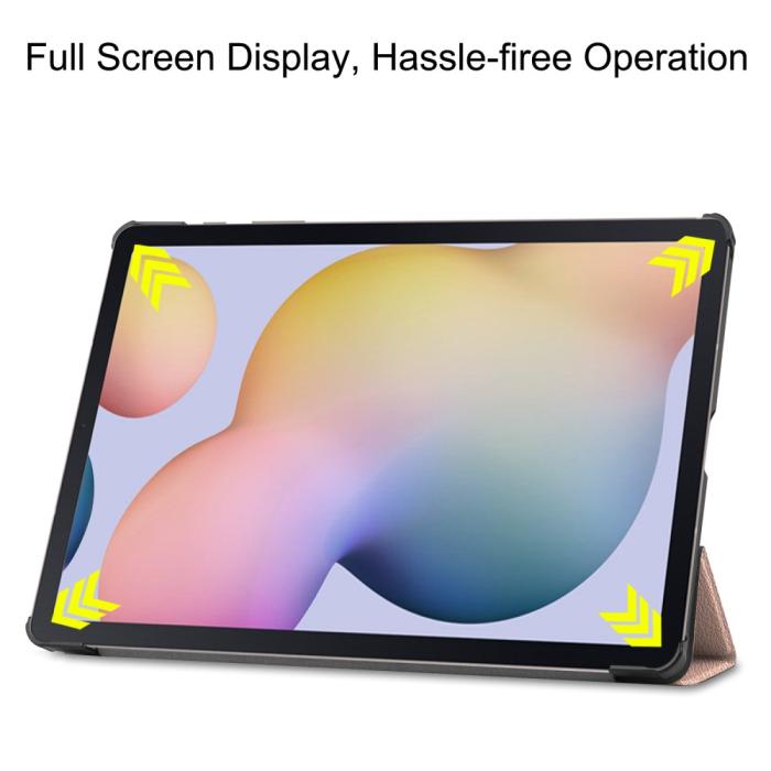 Bild 4, Samsung Galaxy Tab S7 Plus / Tab S8 Plus Tri-Fold S-Pen Laddning Roséguld