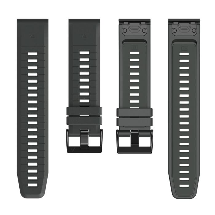 Bild 2, Garmin Fenix 26 mm Armband Quick Release Silikon Grå