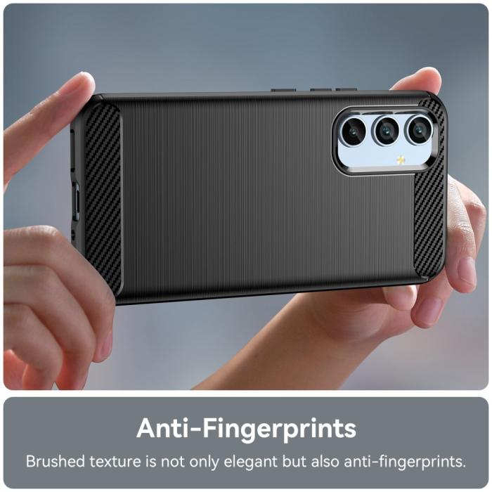 Bild 5, Samsung Galaxy A54 5G Skal Borstad Stål Textur Svart