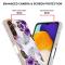 Samsung Galaxy A54 5G Skal Marmor TPU Lila Blommor