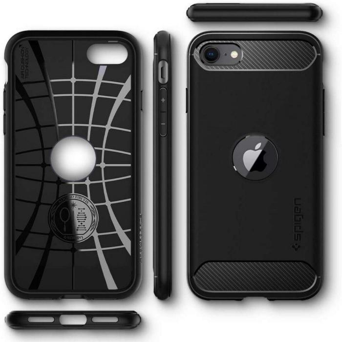 Bild 4, Spigen iPhone SE 2020/2022 Skal Rugged Armor Svart