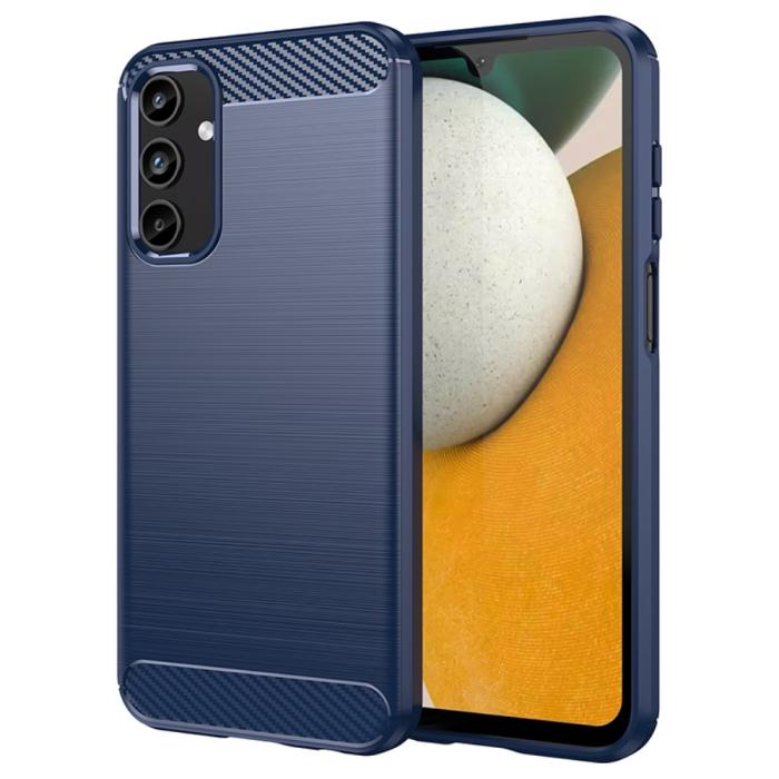 Bild 1, Samsung Galaxy A15 5G Skal Borstad Stål Textur Blå