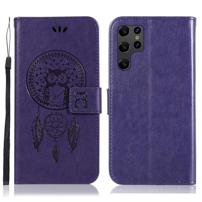 Bild 1, Samsung Galaxy S22 Ultra Fodral Owl Dreamcatcher Lila