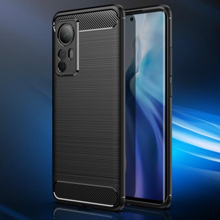Bild 2, Xiaomi 12 Skal Borstad Stål Textur Blå