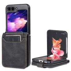 AZNS Galaxy Z Flip 6 / 7 FE Fodral Läder Svart