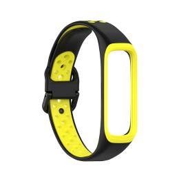 Samsung Galaxy Fit 2 SM-R220 Armband Ihåligt Silikon Svart/Gul