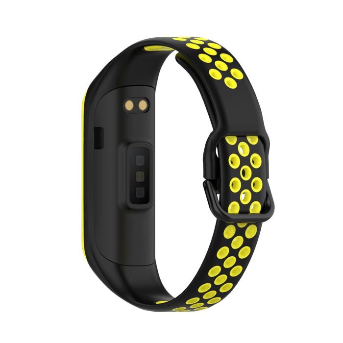 Bild 2, Samsung Galaxy Fit 2 SM-R220 Armband Ihåligt Silikon Svart/Gul