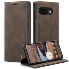 CASEME Google Pixel 10a Fodral Flip Retro L&auml;der Brun
