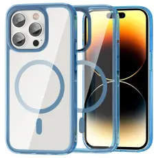 ColorPop iPhone 14 Pro Skal CH MagSafe Transparent/M&ouml;rk Bl&aring;