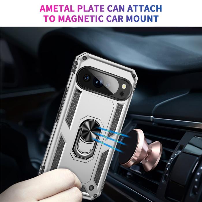 Bild 2, Google Pixel 10 Pro XL Skal Armor Ring Hybrid Silver